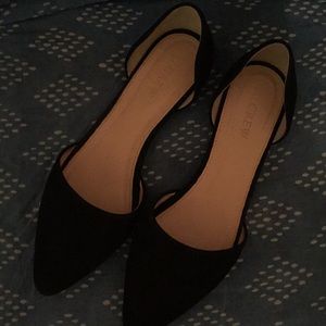 J. Crew black suede d’Orsay flats